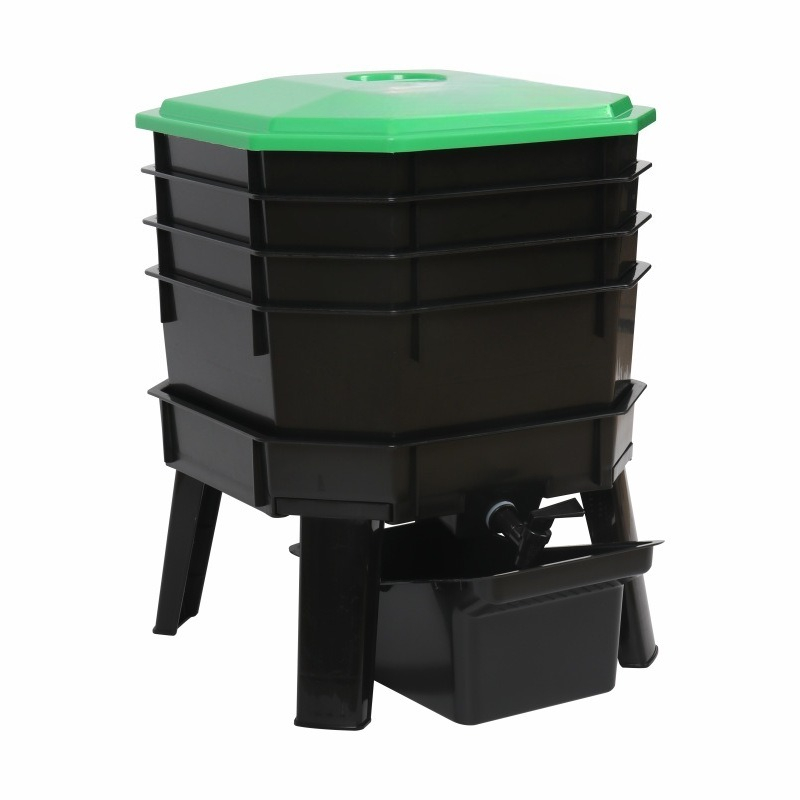Compost Bin - صندوق تسميد الديدان لتدوير نفايات المطبخ،
