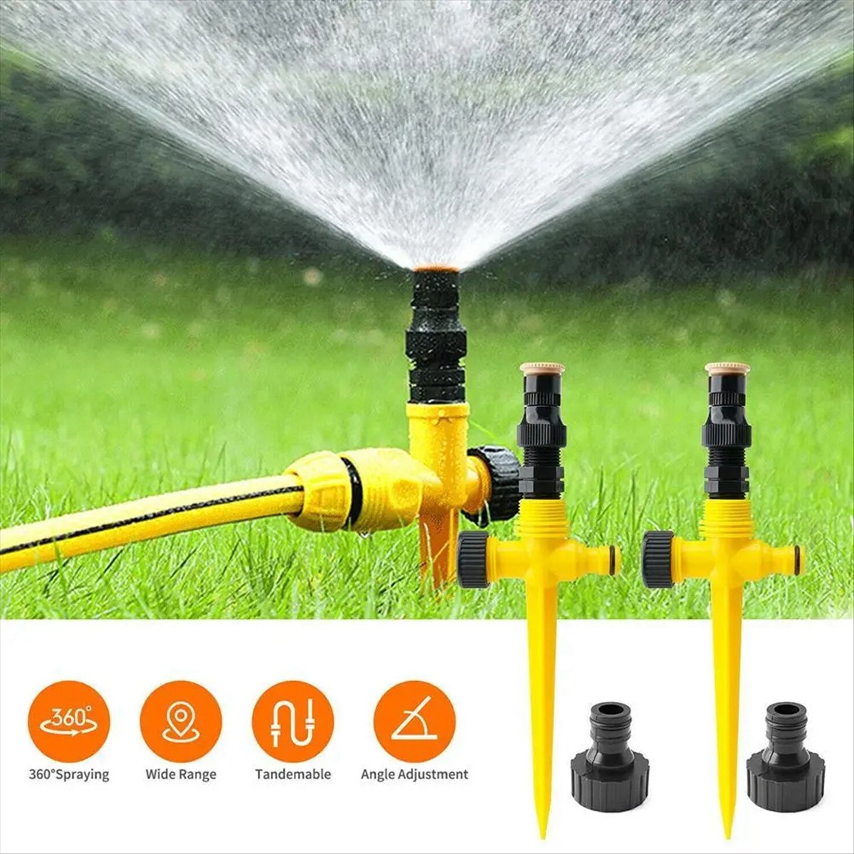 Gardening Tools Yellow - رشاش حدائق AT16 بزاوية 360 درجة