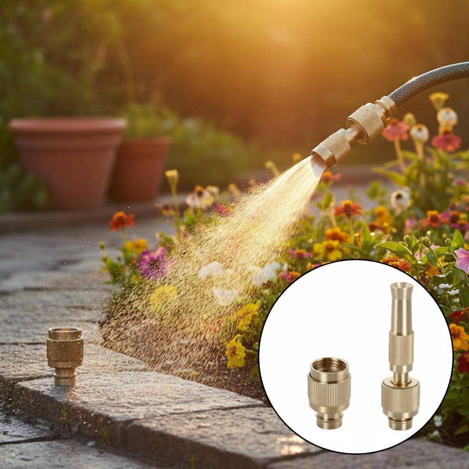 Gardening Tools And Equipment - موصل مياه نحاسي عالمي، ملحق رش