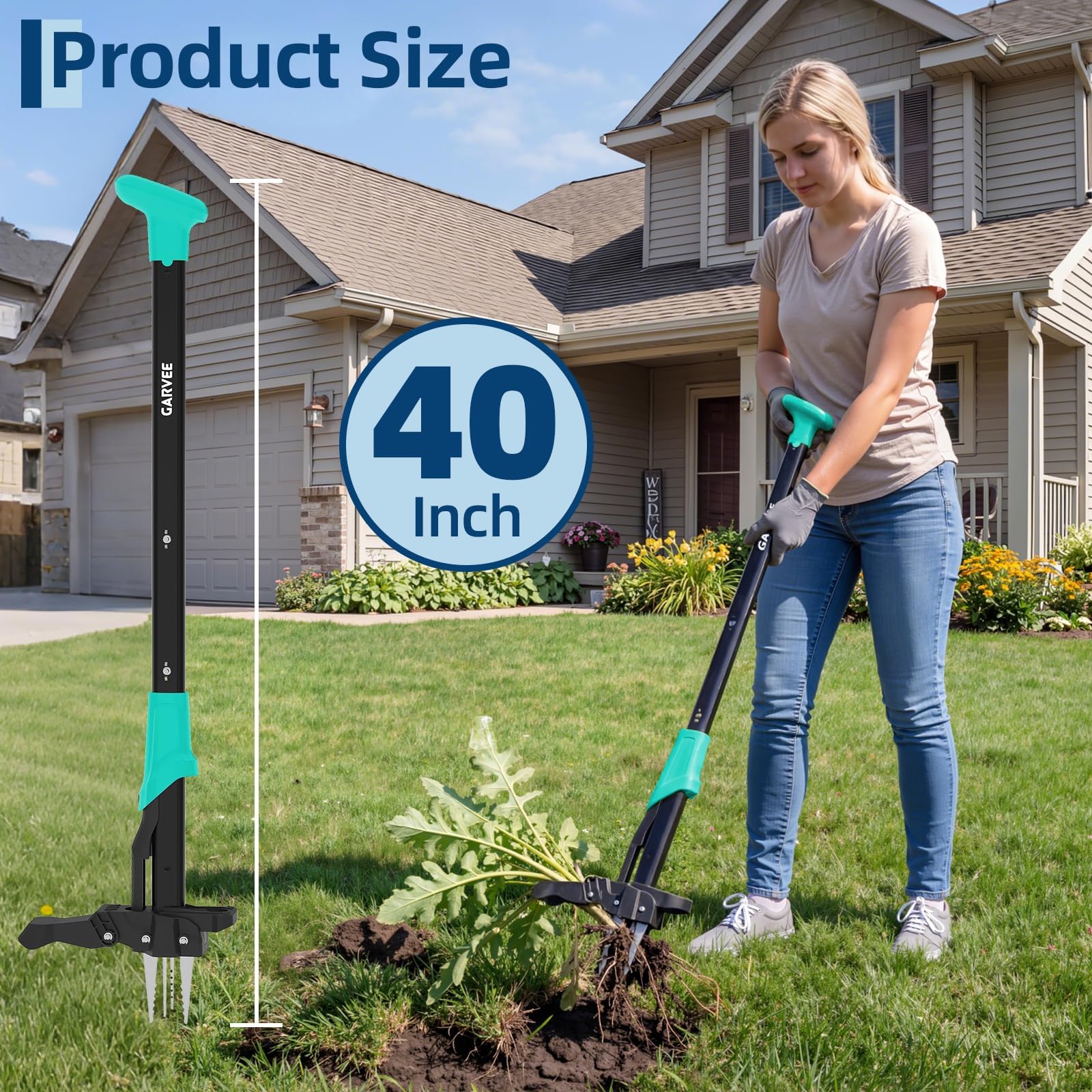 Gardening Tools For Seniors - أداة إزالة الأعشاب ذات المقبض الطويل،