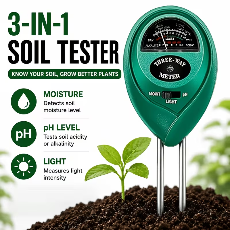 Gardening Tools And Equipment - جهاز اختبار التربة 3 في 1