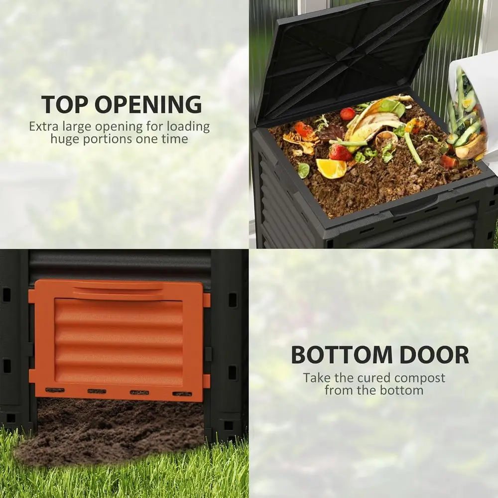 صندوق سماد خارجي كبير سعة 80 ج - مراجعة Compost Bin وسعره