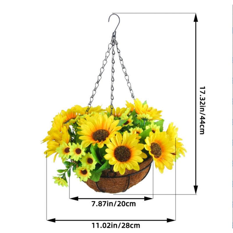 زهور صناعية معلقة في سلة لتزيي - مراجعة Gardening Tools Yellow وسعره