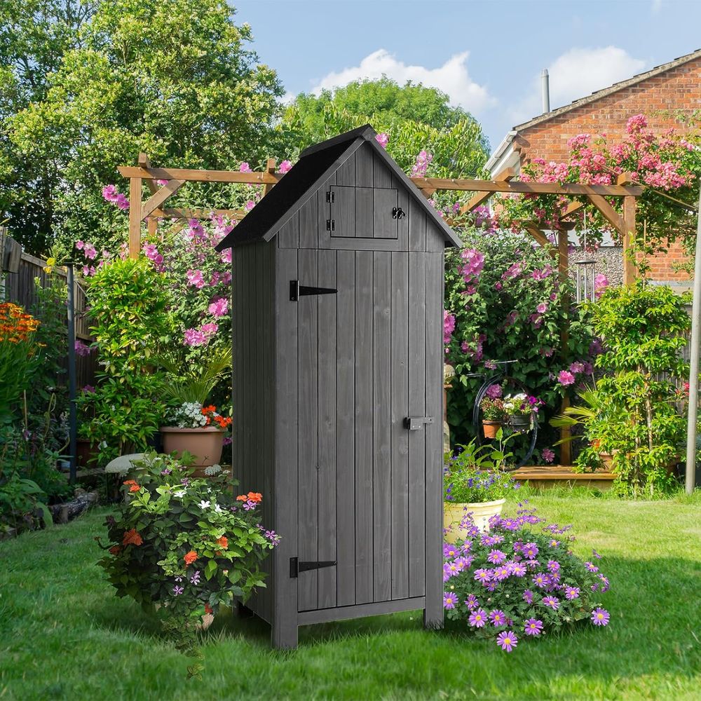 مخزن خشبي خارجي، خزانة أدوات ل - مراجعة Gardening Tools Storage وسعره