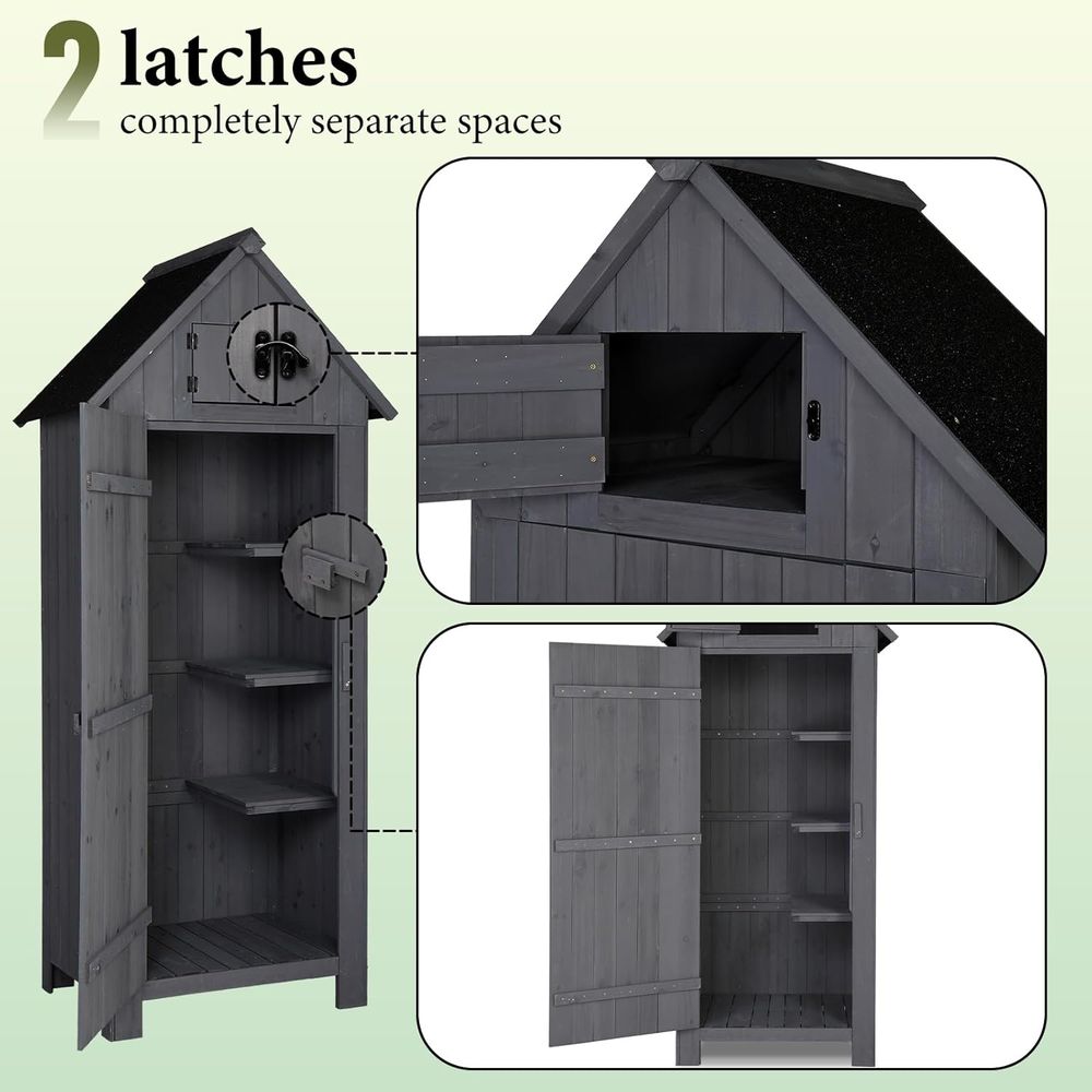مخزن خشبي خارجي، خزانة أدوات ل - مراجعة Gardening Tools Storage وسعره