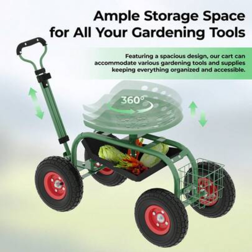 عربة حديقة متينة مزودة بمقعد د - مراجعة Gardening Tools For Seniors وسعره