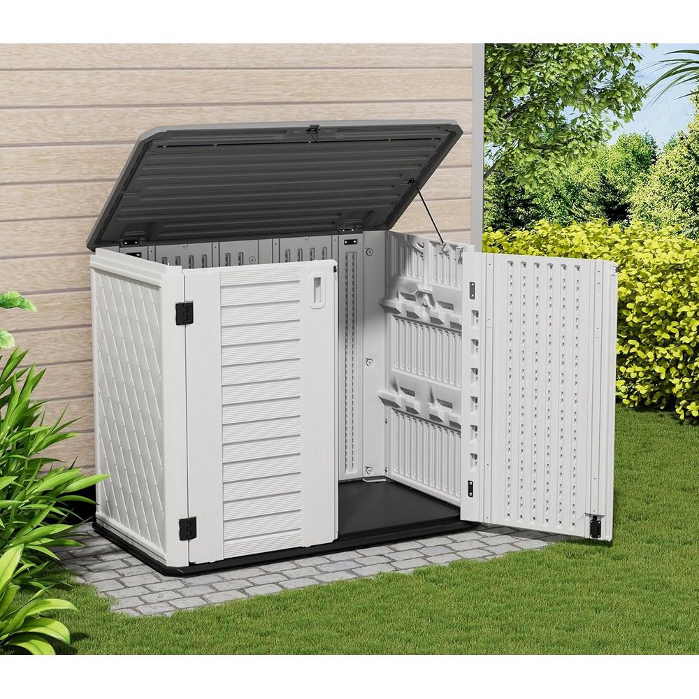 خزانة تخزين خارجية 4×2.5 طن، خ - مراجعة Gardening Tools Storage وسعره