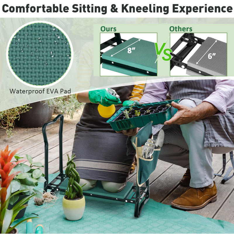 مقعد ومسند للركوع في الحديقة،  - مراجعة Gardening Tools For Seniors وسعره