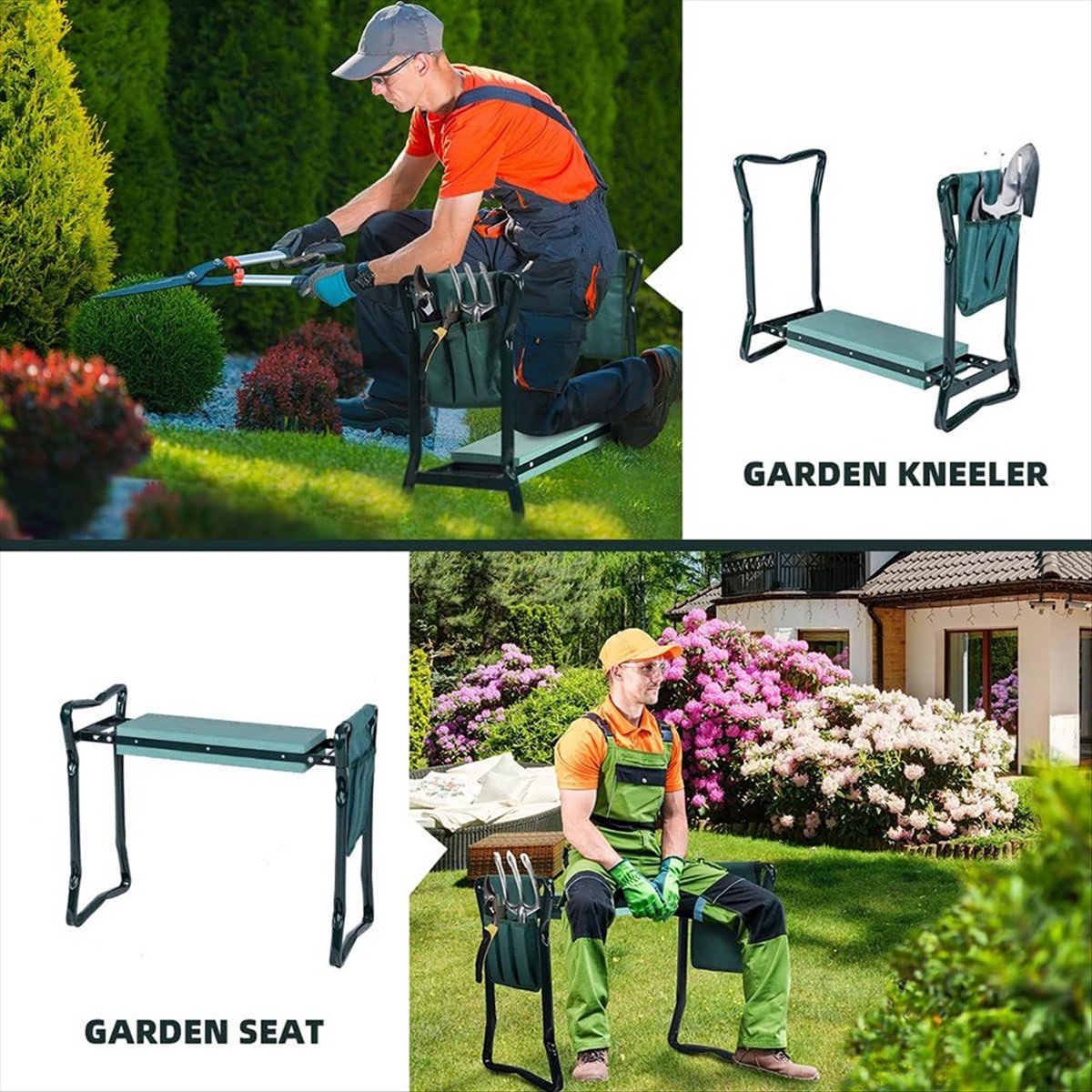 مقعد ومسند ركوع للحديقة 2 في 1 - مراجعة Gardening Tools For Seniors وسعره