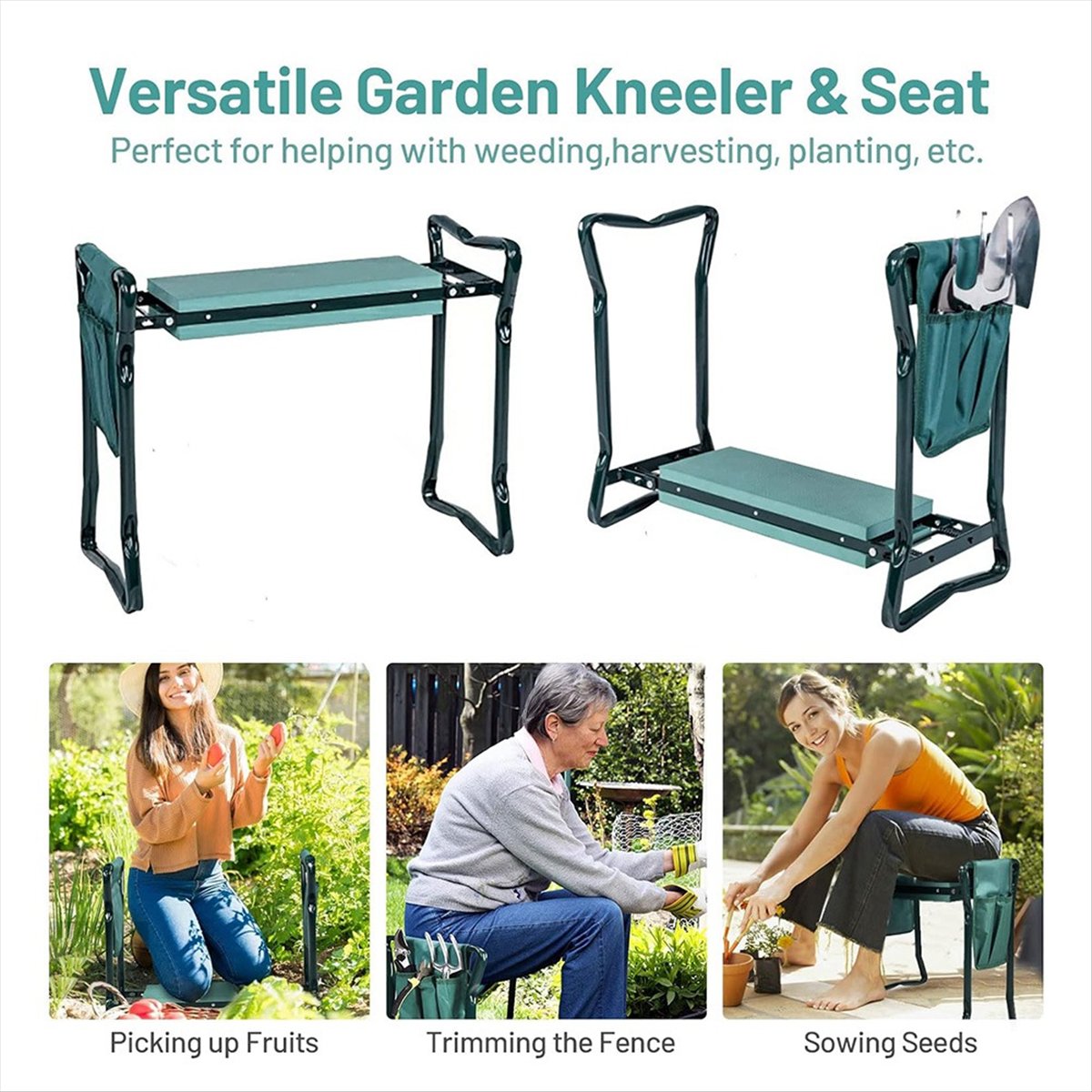 مقعد ومسند ركوع للحديقة 2 في 1 - مراجعة Gardening Tools For Seniors وسعره