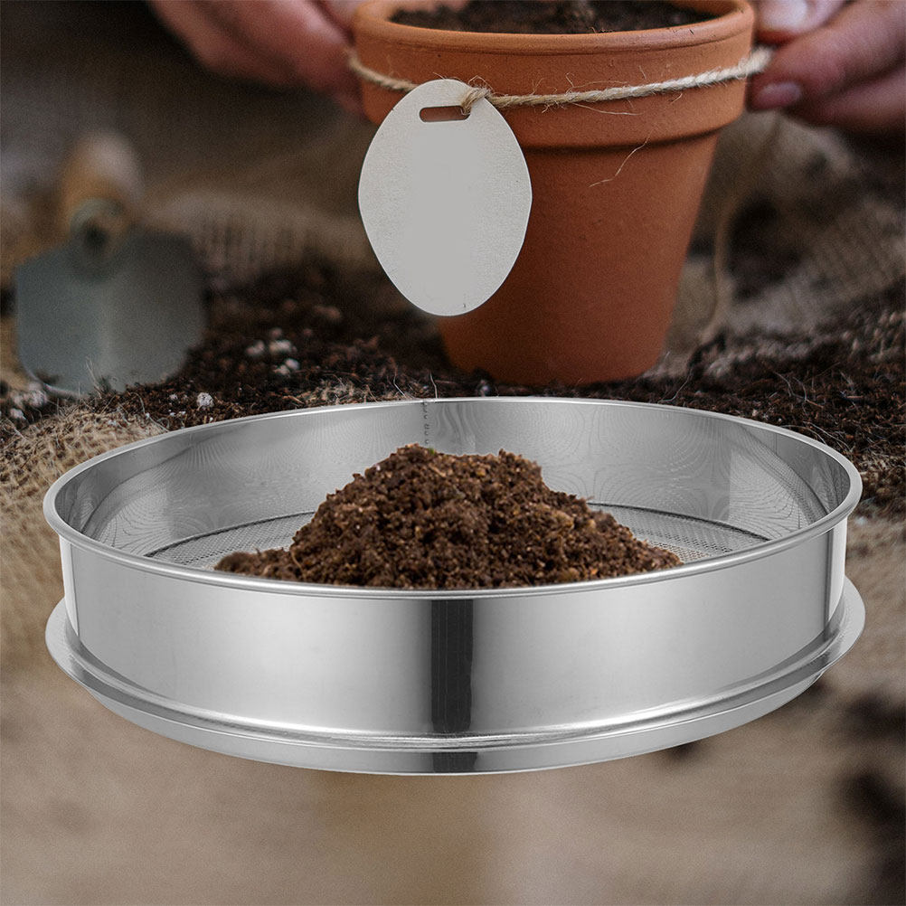 منخل شبكي دائري من الفولاذ الم - مراجعة Garden Sieve Soil وسعره