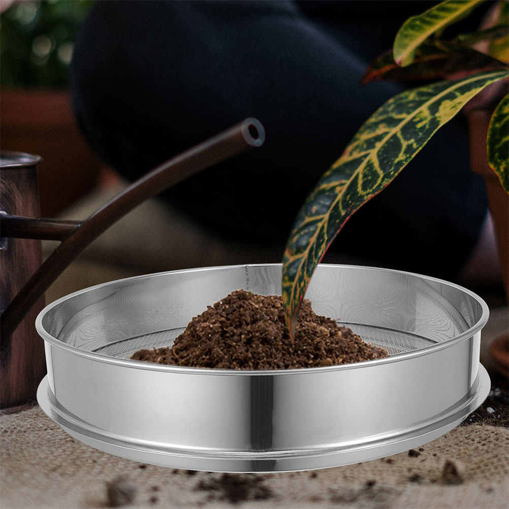 منخل شبكي دائري من الفولاذ الم - مراجعة Garden Sieve Soil وسعره