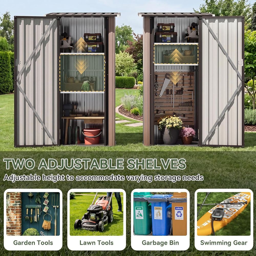 خزانة تخزين خارجية مع أرضية، و - مراجعة Gardening Tools Storage وسعره