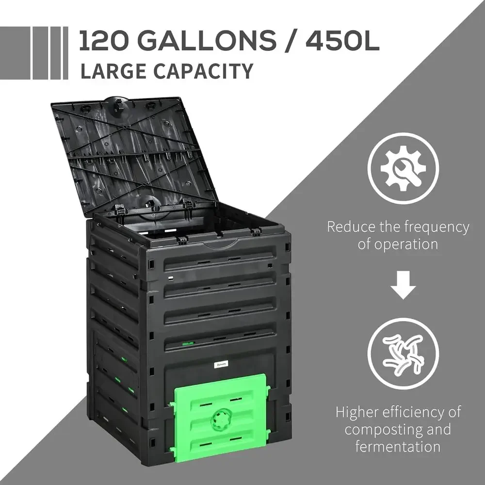 صندوق سماد للحدائق بسعة 120 جا - مراجعة Compost Bin وسعره