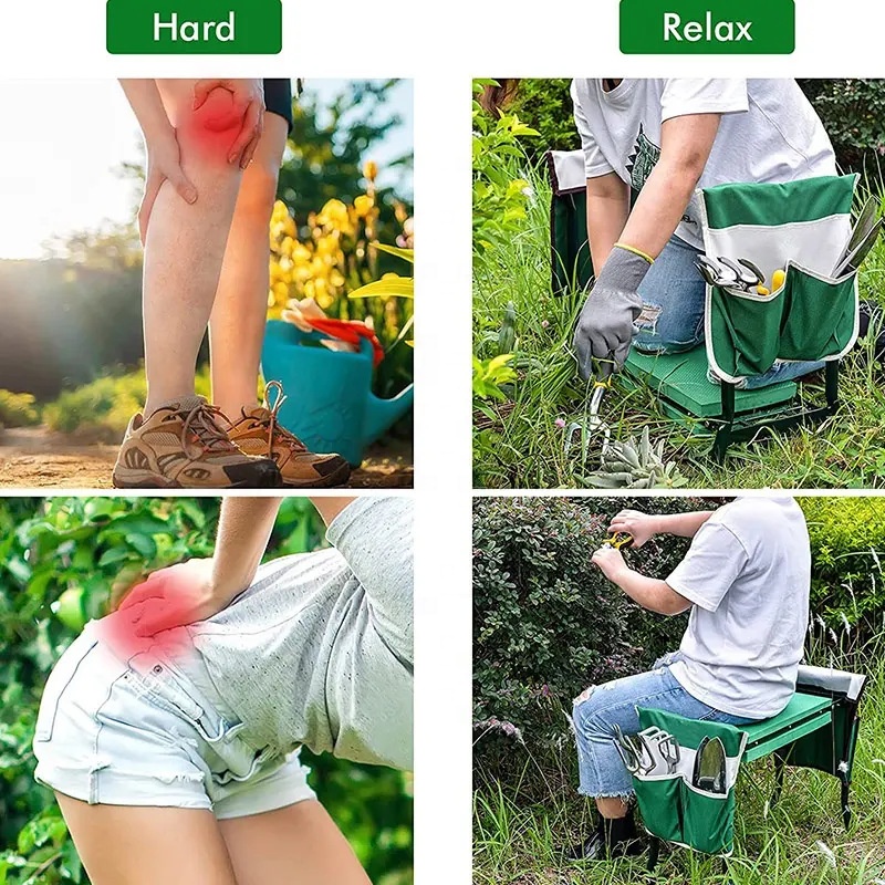 مقعد ومسند ركبة للحدائق 2 في 1 - مراجعة Gardening Tools For Seniors وسعره