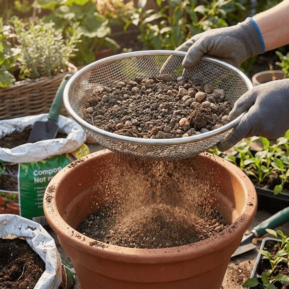 منخل تربة للحدائق بقطر 4/6/8 م - مراجعة Garden Sieve Soil وسعره