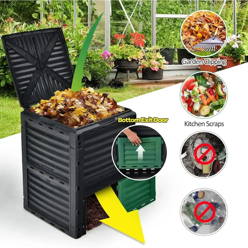 صندوق تسميد خارجي سعة 80 جالون - مراجعة Compost Bin وسعره