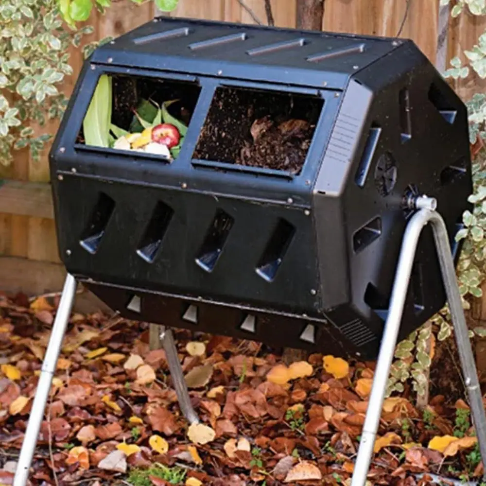 صندوق سماد دوار مزدوج الغرف سع - مراجعة Compost Bin وسعره