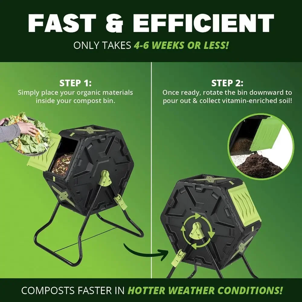صندوق سماد دوار للاستخدام الخا - مراجعة Compost Bin وسعره
