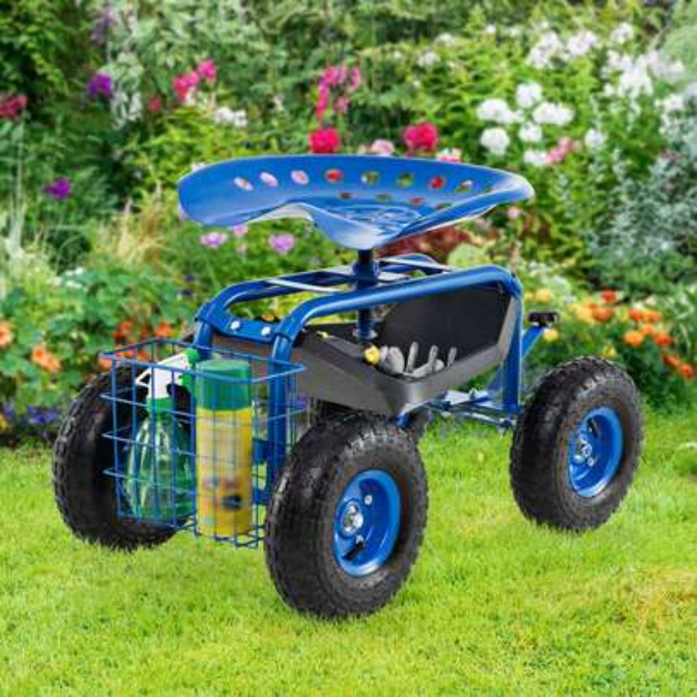 عربة حديقة متحركة مع مقعد عمل  - مراجعة Gardening Tools For Seniors وسعره