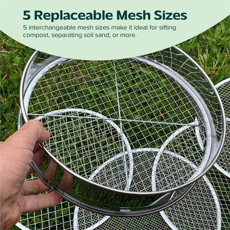 منخل حديقة B23B من الفولاذ الم - مراجعة Garden Sieve Soil وسعره