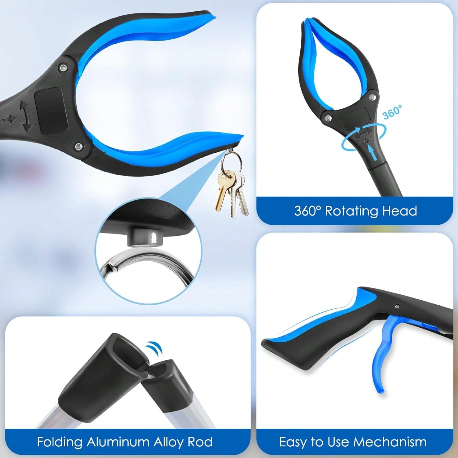 أداة التقاط قابلة للطي بطول 32 - مراجعة Gardening Tools For Seniors وسعره